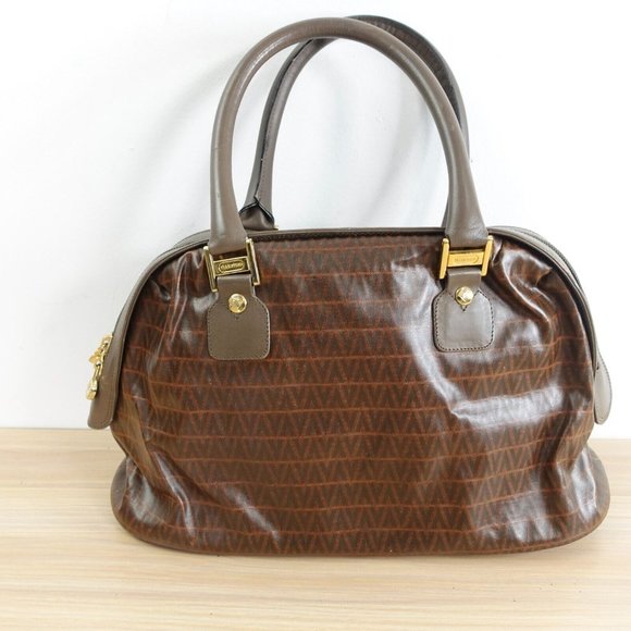 VINTAGE Valentino Bag Womens Leather Shoulder Purse Logo Handbag MARIO VALENTINO - Picture 8 of 14